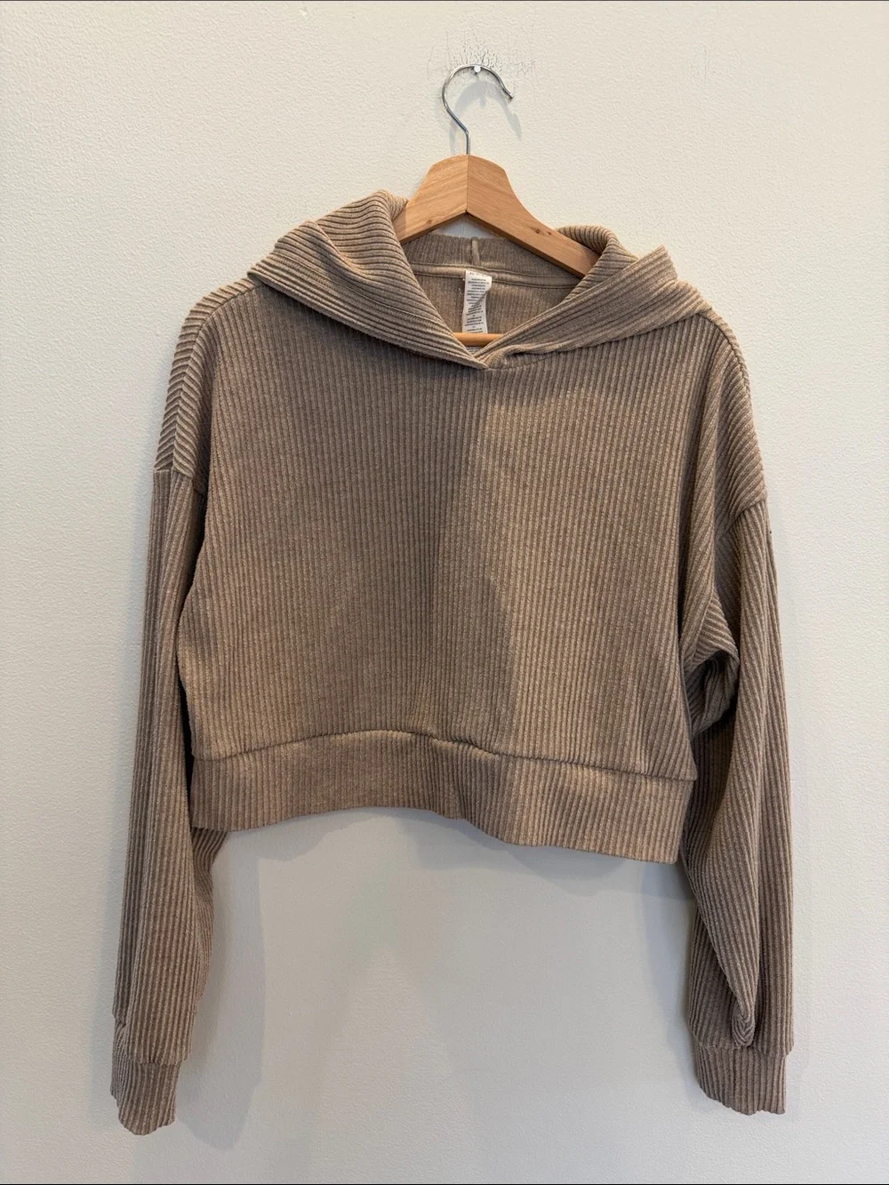 Alo Yoga Muse Ribbed Knit Hoodie Sweatshirt & Joggers Set  Size XS/XXS